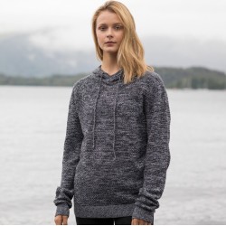 Sweat capuche bicolore en coton régénéré et polyester recyclé NO LABEL