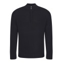 Sweat col 1/4 zip en coton régénéré et polyester recyclé NO LABEL