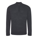 Sweat col 1/4 zip en coton régénéré et polyester recyclé NO LABEL