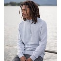 Sweat col 1/4 zip en coton régénéré et polyester recyclé NO LABEL