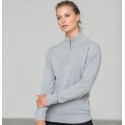Sweat col 1/4 zip en coton régénéré et polyester recyclé NO LABEL