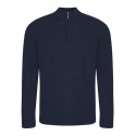 Sweat col 1/4 zip en coton régénéré et polyester recyclé NO LABEL
