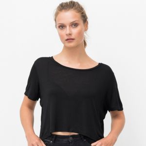 T-shirt moderne femme en viscose éco et coton bio, 160 g/m²
