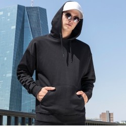 Sweat hoodie oversize traditionnel ton sur ton NO LABEL, 250 g/m²