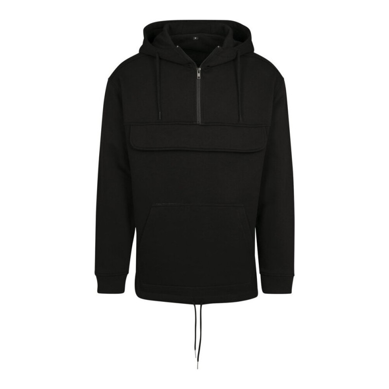 Sweat capuche col zippé, poche poitrine zippée avec rabat, NO LABEL, 300 g/m²