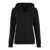 Sweat zippé femme à capuche légèrement allongé NO LABEL, 260 g/m²