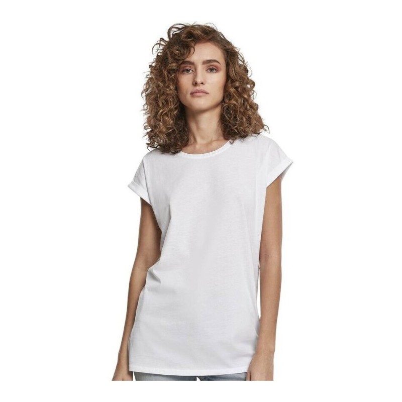 T-shirt moderne femme en coton BIO, manches retroussées, NO LABEL, 140 g/m²