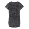 T-shirt femme en coton délavé, lavage spécial pour effet batik, 170 /m²