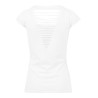 T-shirt femme dos lacéré en coton, découpes en V dans le dos, NO LABEL