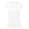 T-shirt femme dos lacéré en coton, découpes en V dans le dos, NO LABEL