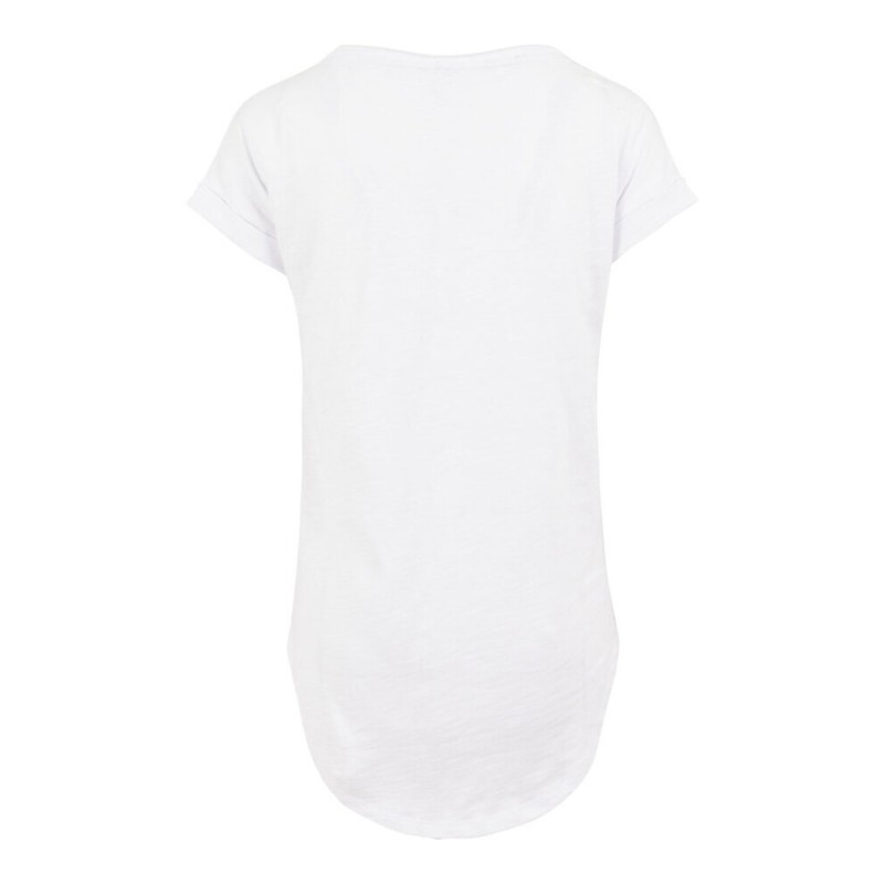 T-shirt femme en coton coupe longue, col rond slub, manches oversize