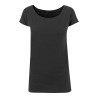 T-shirt femme col large en coton, coupe décontractée, NO LABEL, 140 g/m²