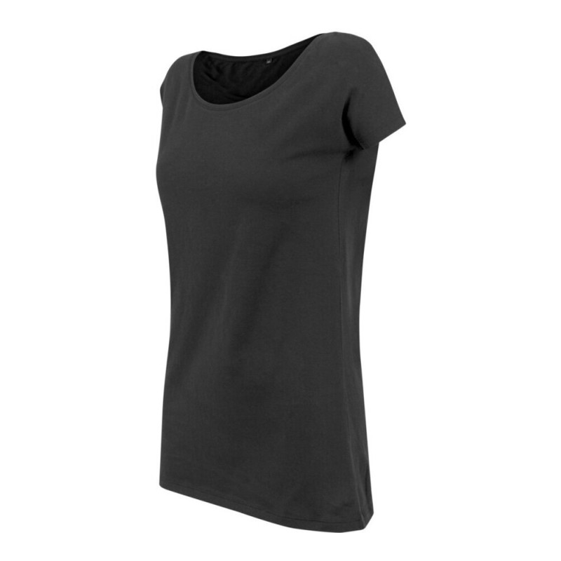 T-shirt femme col large en coton, coupe décontractée, NO LABEL, 140 g/m²