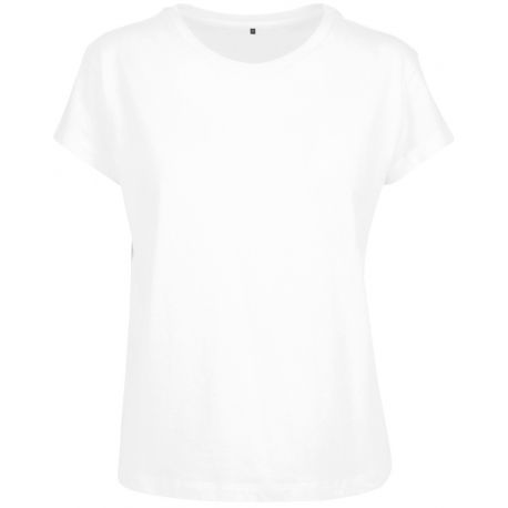 T-shirt femme coupe carrée décontractée, en coton NO LABEL, 140 g/m²
