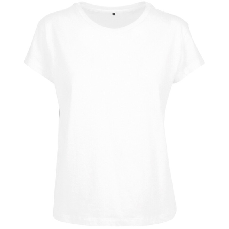 T-shirt femme coupe carrée décontractée, en coton NO LABEL, 140 g/m²