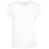 T-shirt femme coupe carrée décontractée, en coton NO LABEL, 140 g/m²