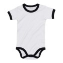 Body bébé bicolore super doux en coton à boutons-pression, 200 g/m²