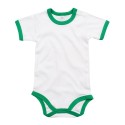 Body bébé bicolore super doux en coton à boutons-pression, 200 g/m²