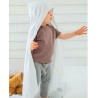 Serviette de bain bébé en coton bio avec capuche, 200 g/m²