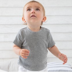 T-shirt bébé coton extensible et doux avec boutons-pression, 200 g/m²