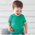 T-shirt bébé coton extensible et doux avec boutons-pression, 200 g/m²