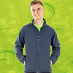 Veste softshell homme 2 couches imperméable en polyester recyclé, 280 g/m²