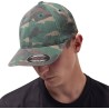 Casquette vintage visière incurvée en camouflage délavée