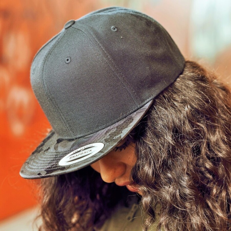 Casquette originale 6 panneaux snapback motifs camouflage
