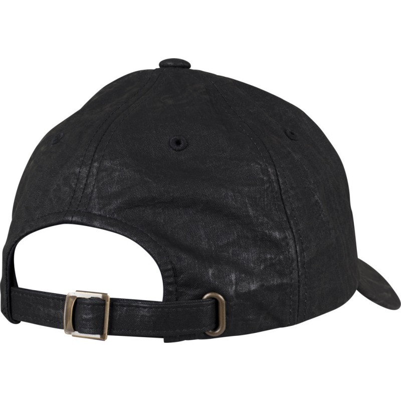 Casquette 6 panneaux, profil bas, enduit légèrement brillant