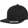 Casquette en laine snapback 6 panneaux, visière plate