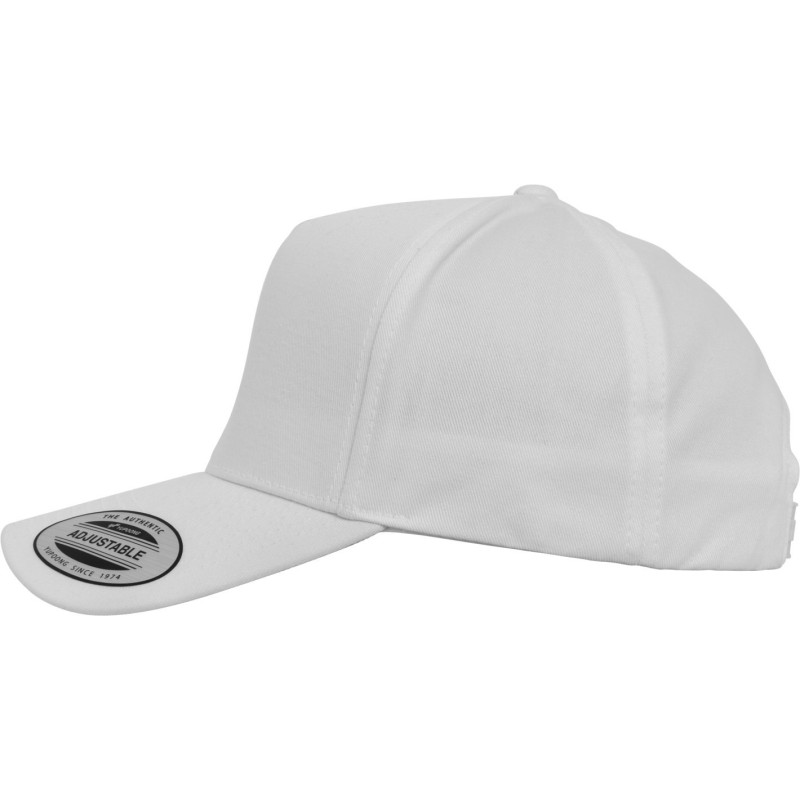 Casquette visière incurvée 5 panneaux en coton 