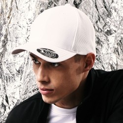 Casquette baseball 6 panneaux, tissu aux motifs de losanges