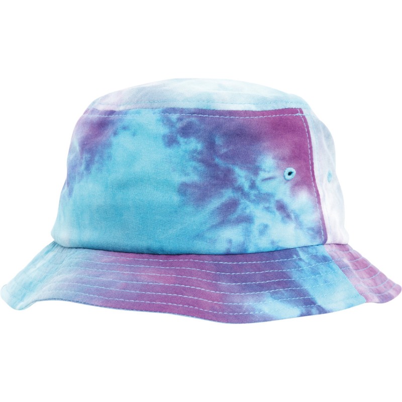 Bob festif Tie & Dye avec bords surpiqués en viscose