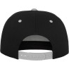 Casquette snapback 5 panneaux bicolore, 100% coton twill