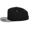 Casquette snapback 5 panneaux bicolore, 100% coton twill