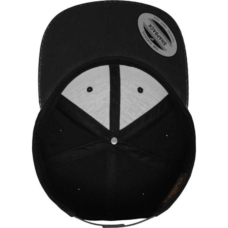 Casquette snapback 6 panneaux, visière imitation carbone