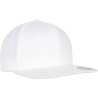 Casquette snapback 6 panneaux en coton biologique, visière plate