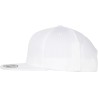 Casquette snapback 6 panneaux en coton biologique, visière plate