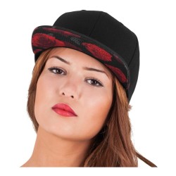 Casquette snapback, motif roses sur la visière
