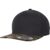 Casquette snapback bicolore, motif camouflage, mélange de twill