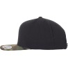 Casquette snapback bicolore, motif camouflage, mélange de twill