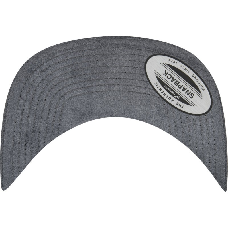 Casquette snapback bicolore, tissu chiné, visière contrastée