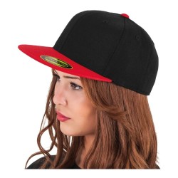 Casquette bicolore 6 panneaux Premium Fitted dos fermé