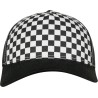 Casquette trucker filet, avec panneau avant en damier