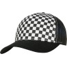 Casquette trucker filet, avec panneau avant en damier