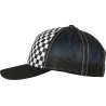 Casquette trucker filet, avec panneau avant en damier