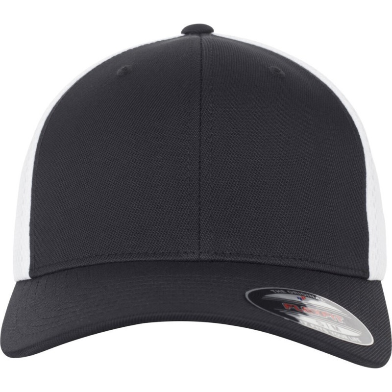 Casquette 6 panneaux bicolore, en ultrafibre et maille aérée