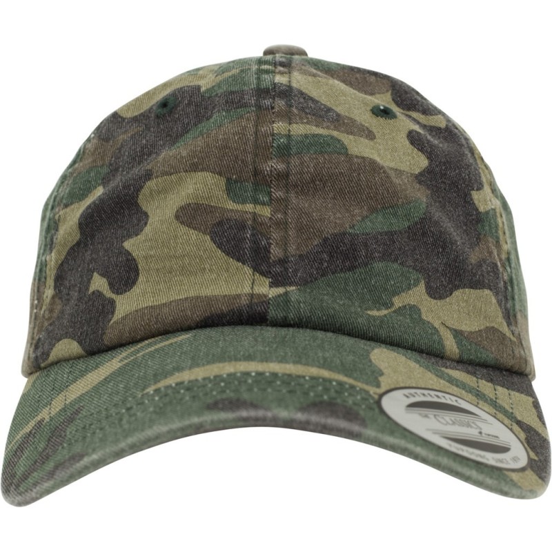 Casquette baseball camouflage, effet délavé