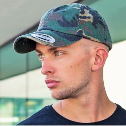 Casquette baseball camouflage, effet délavé