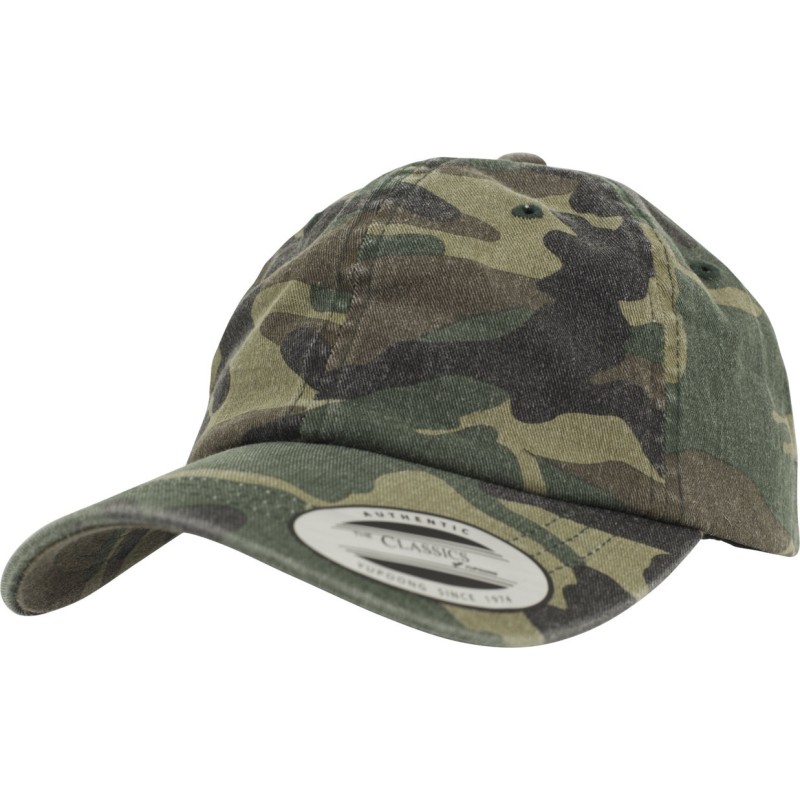 Casquette baseball camouflage, effet délavé